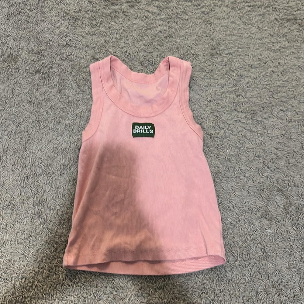 Daily Drills Dusty Rose Ribbed Tank Top Xs/S